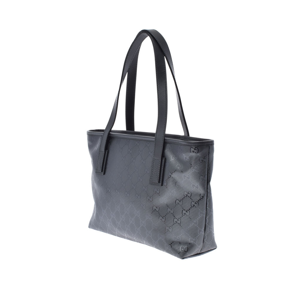 Gucci Bag Leather Tote Gray Handbag Imprime GG